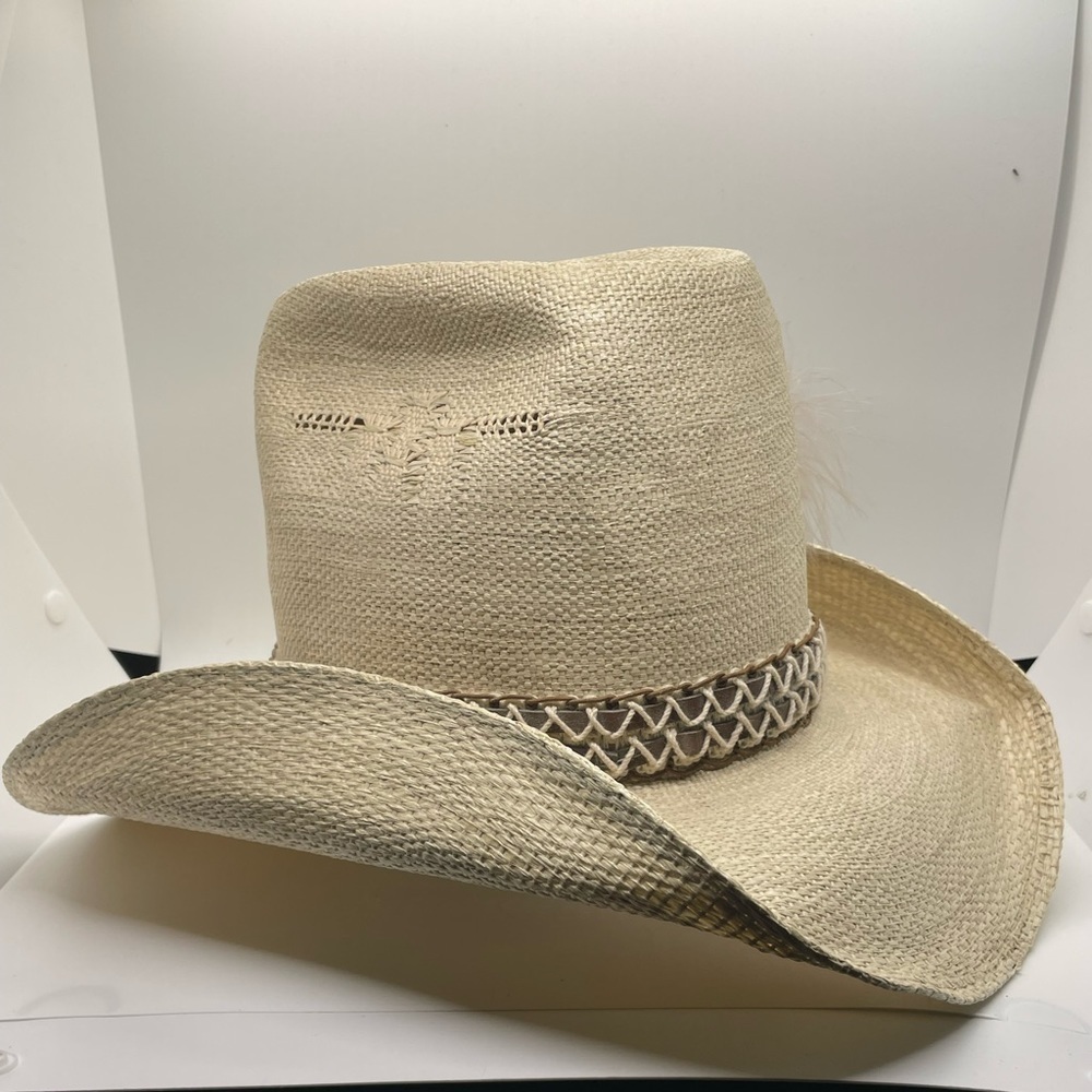Unisex Stetson Vintage Roadrunner Straw Hat size 6 3/4‌‌
